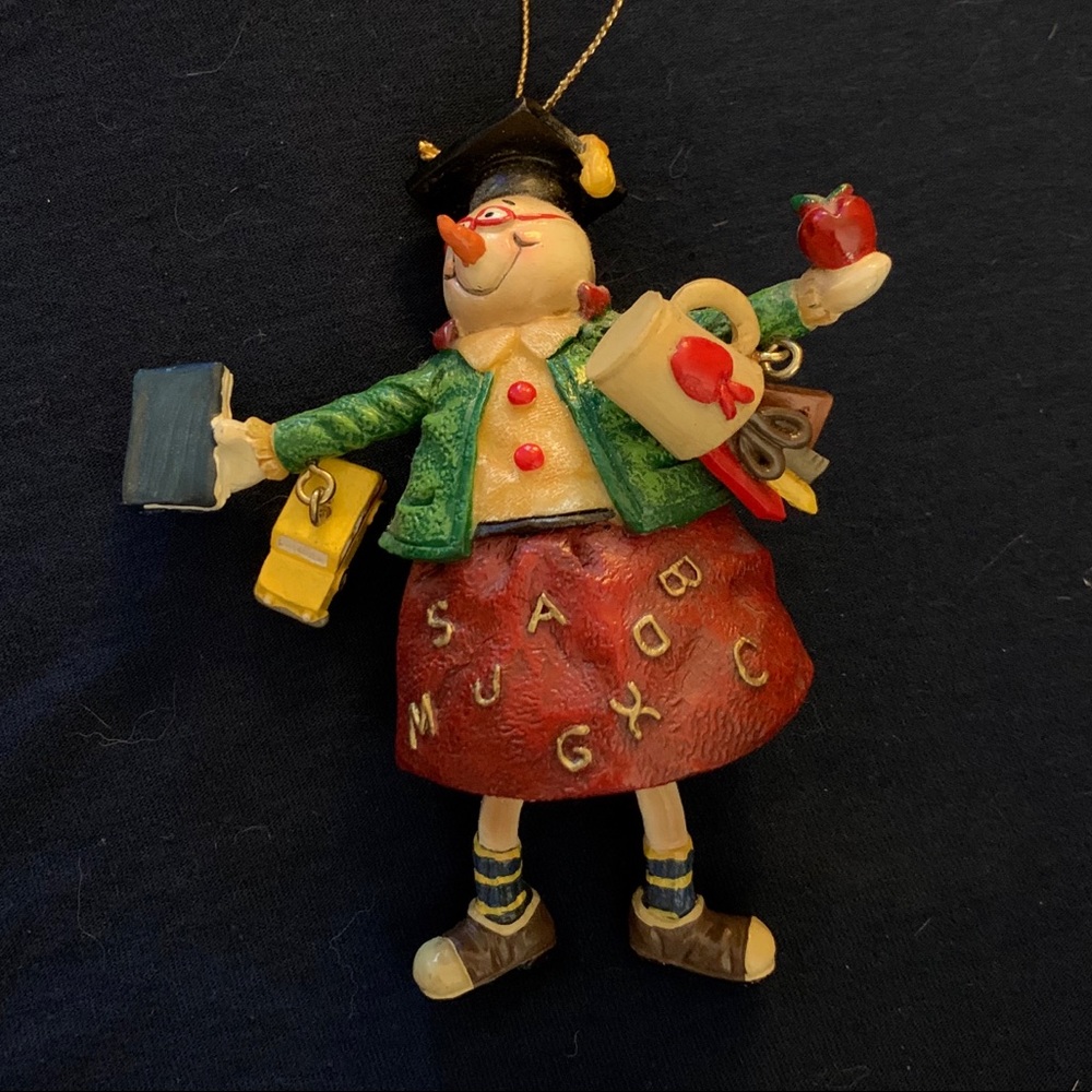 Snow woman Teacher Christmas Tree Ornament